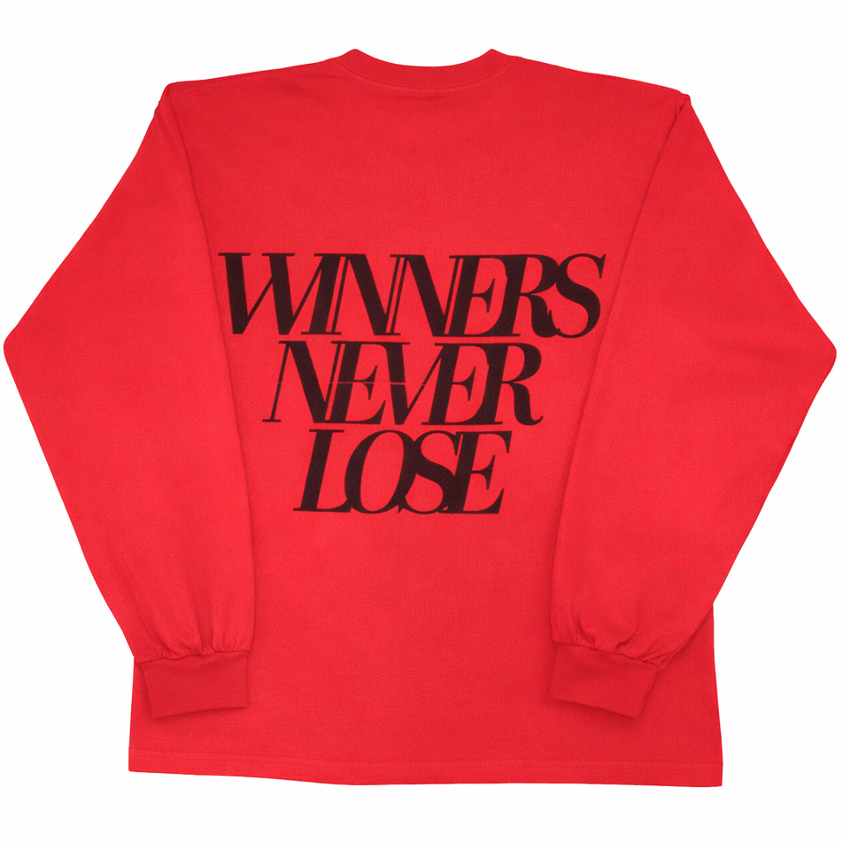 Black on red long sleeve