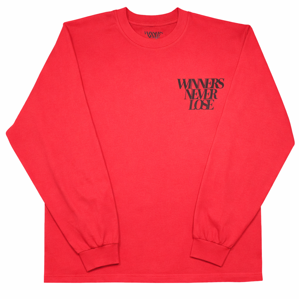 Black on red long sleeve