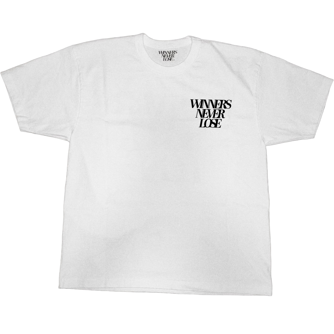 Black on white logo tee
